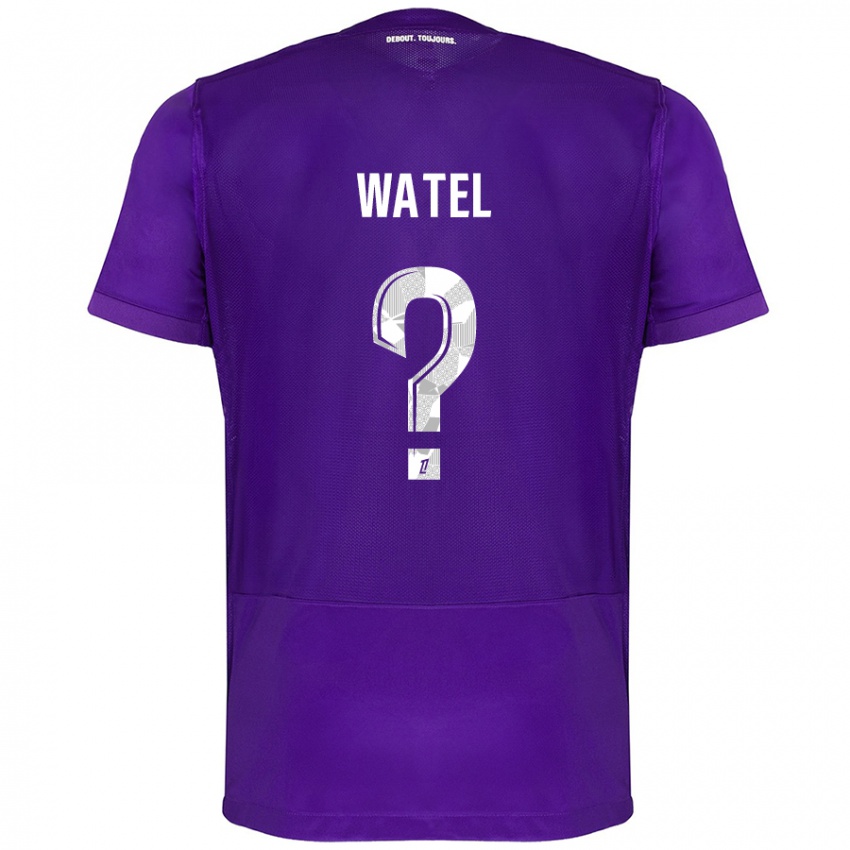 Gyermek Kylian Watel #0 Lila Fehér Hazai Jersey 2024/25 Mez Póló Ing