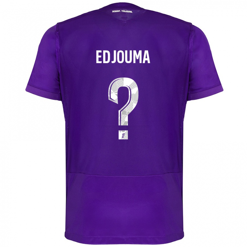 Gyermek Noah Edjouma #0 Lila Fehér Hazai Jersey 2024/25 Mez Póló Ing