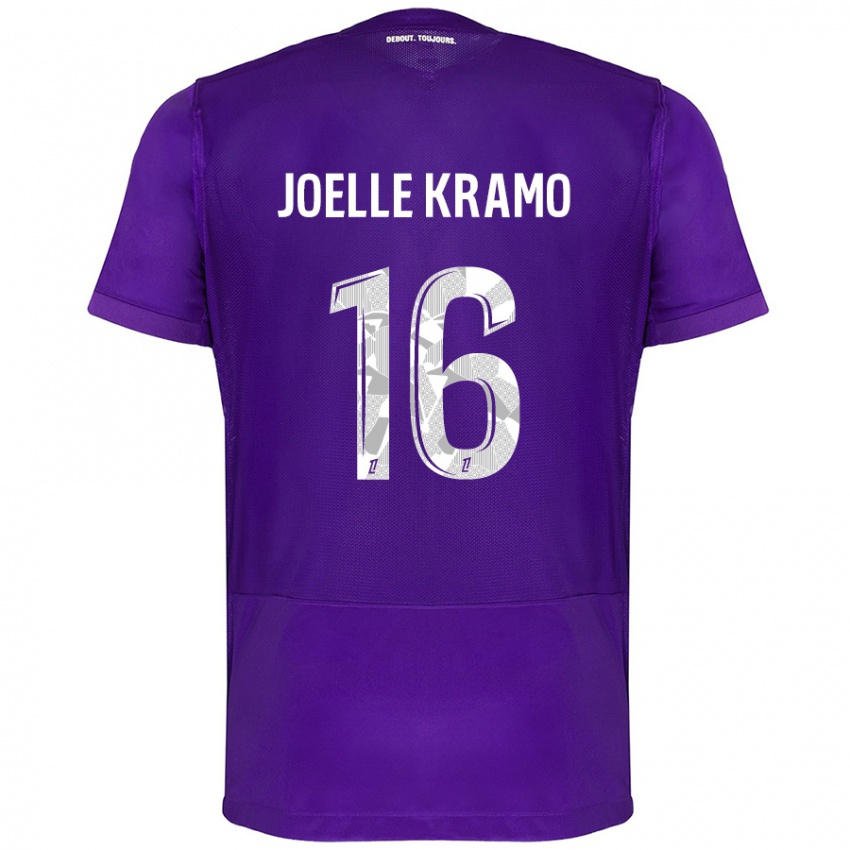 Gyermek Marie Joelle Kramo #16 Lila Fehér Hazai Jersey 2024/25 Mez Póló Ing