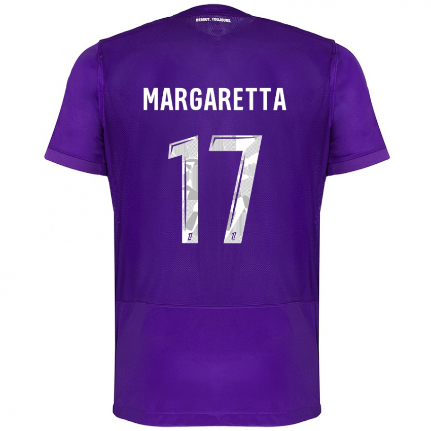 Gyermek Jessica Margaretta #17 Lila Fehér Hazai Jersey 2024/25 Mez Póló Ing