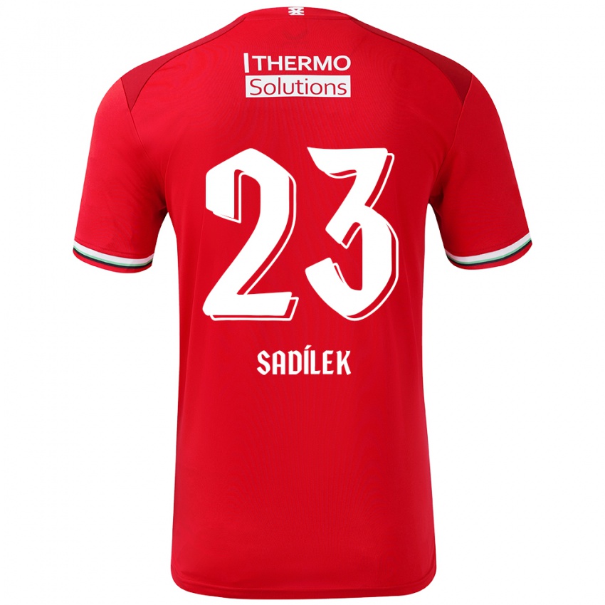 Gyermek Michal Sadilek #23 Piros Fehér Hazai Jersey 2024/25 Mez Póló Ing