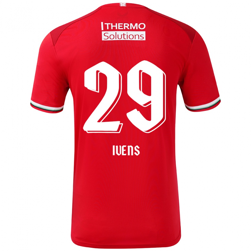 Gyermek Rose Ivens #29 Piros Fehér Hazai Jersey 2024/25 Mez Póló Ing