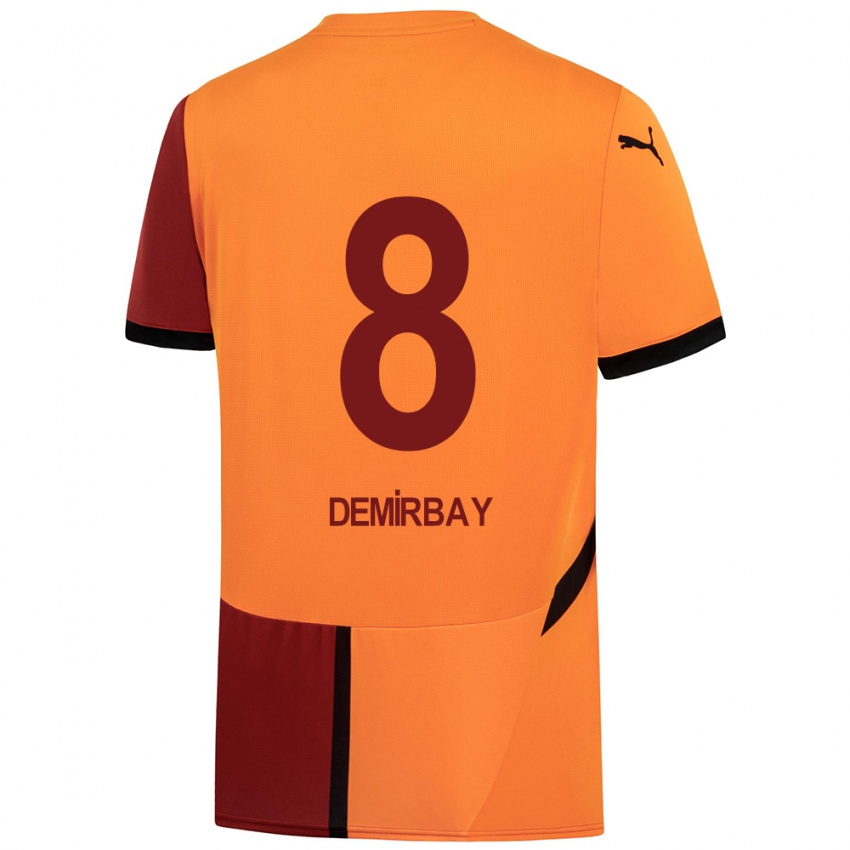 Gyermek Kerem Demirbay #8 Sárga Piros Hazai Jersey 2024/25 Mez Póló Ing