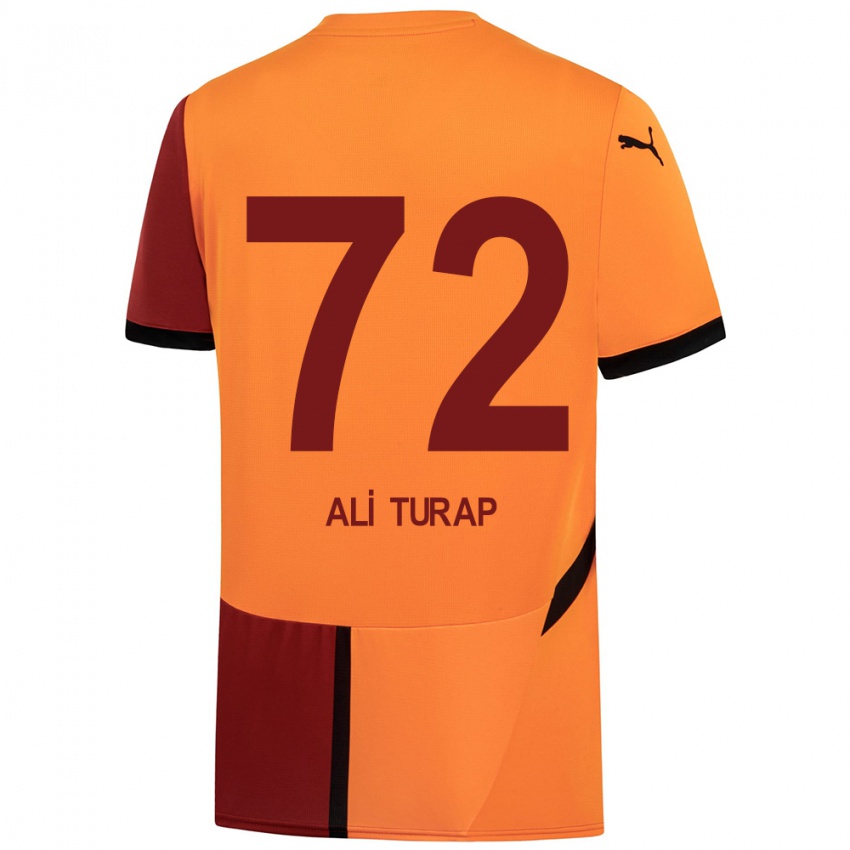 Gyermek Ali Turap Bülbül #72 Sárga Piros Hazai Jersey 2024/25 Mez Póló Ing