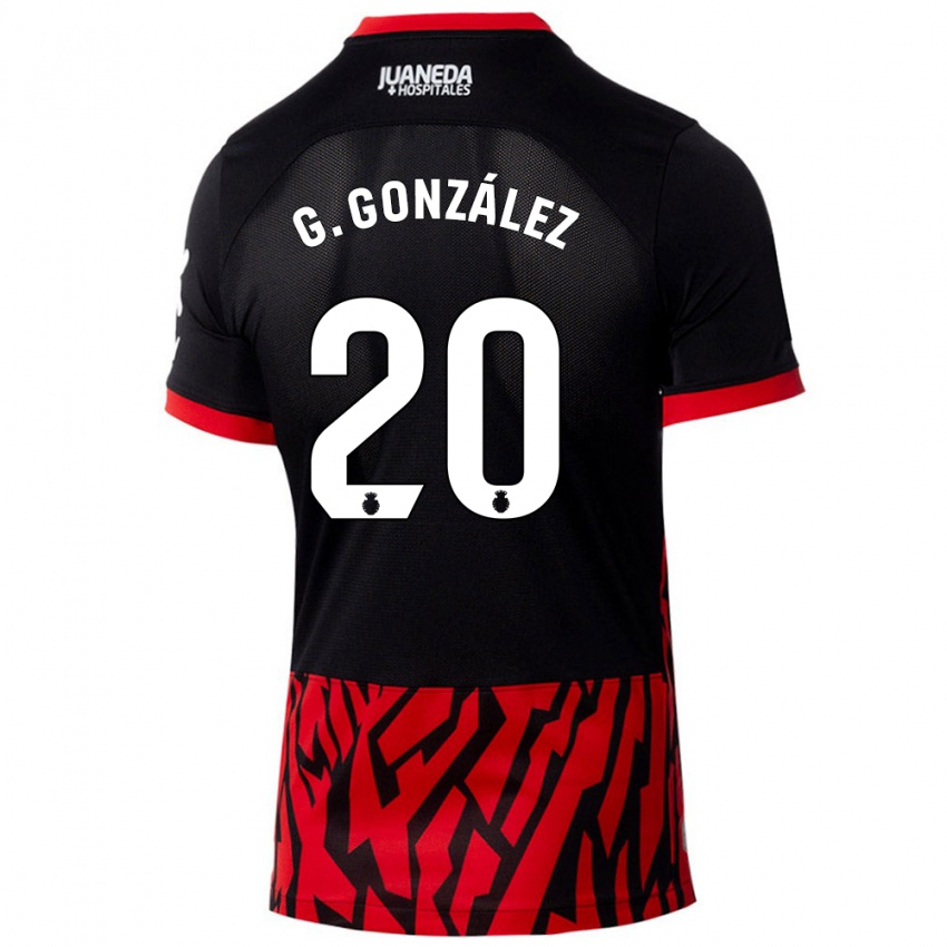 Gyermek Giovanni González #20 Fekete Piros Hazai Jersey 2024/25 Mez Póló Ing