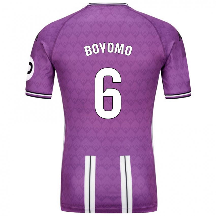 Gyermek Enzo Boyomo #6 Lila Fehér Hazai Jersey 2024/25 Mez Póló Ing