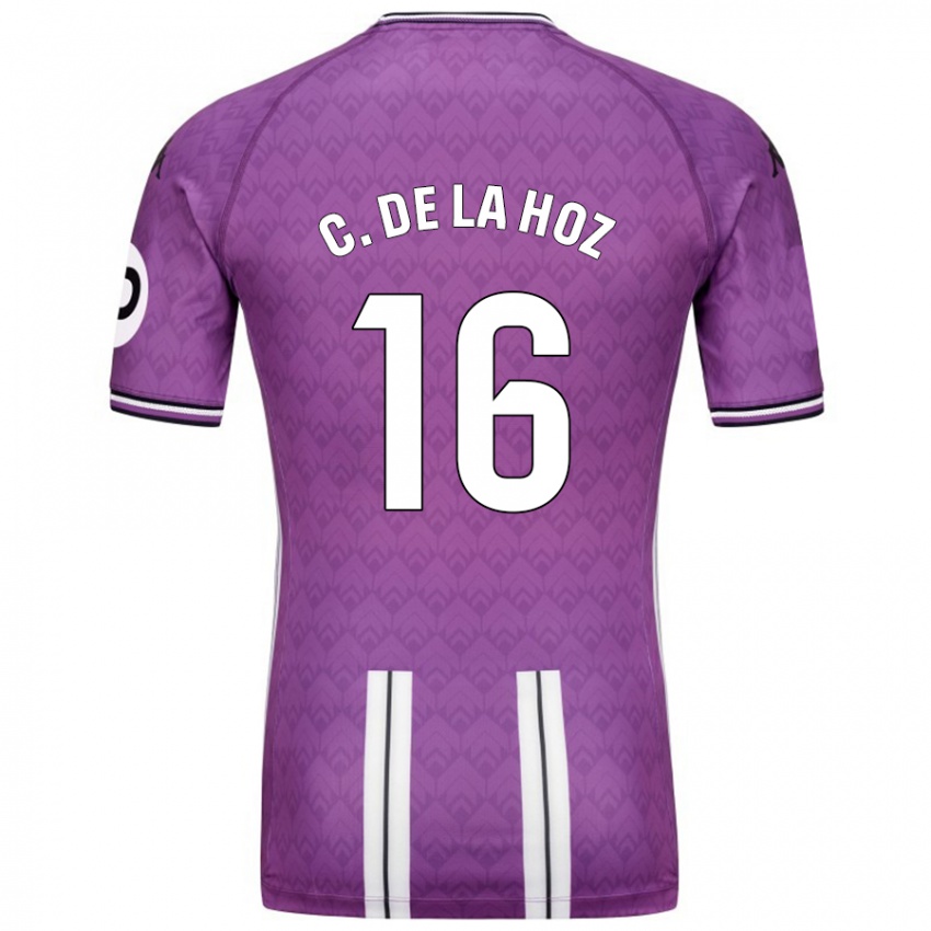 Gyermek César De La Hoz #16 Lila Fehér Hazai Jersey 2024/25 Mez Póló Ing