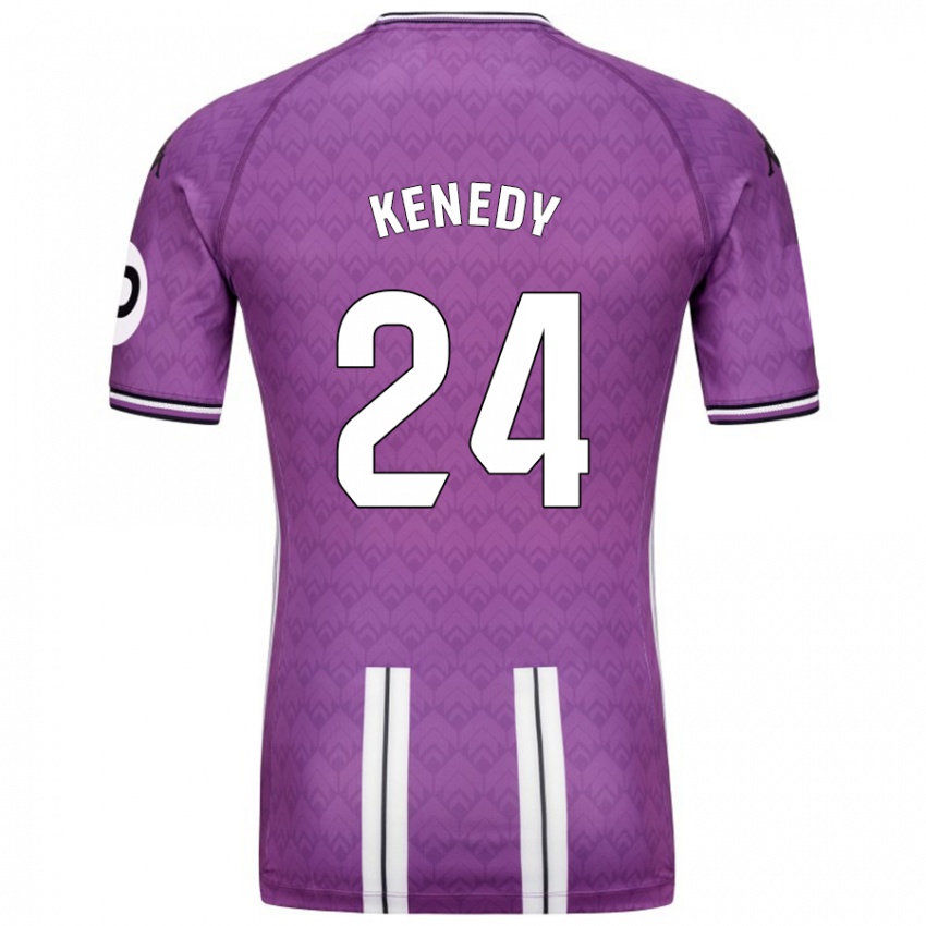 Gyermek Kenedy #24 Lila Fehér Hazai Jersey 2024/25 Mez Póló Ing