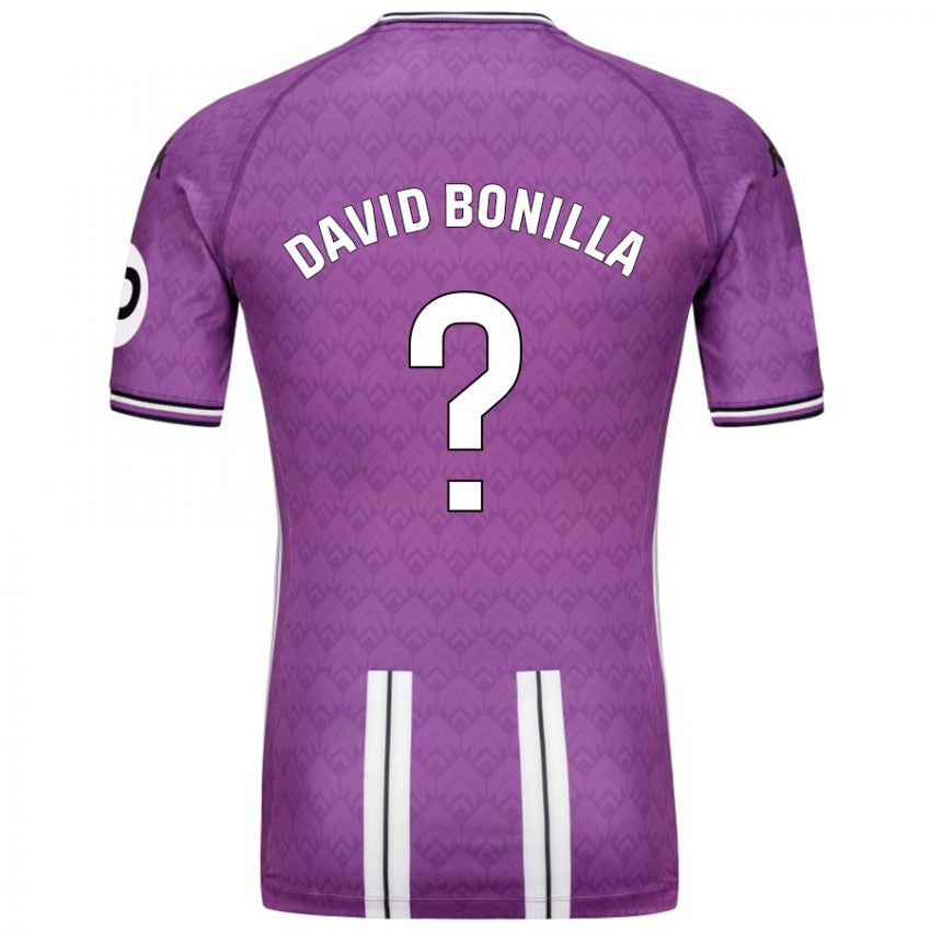 Gyermek Juan David Bonilla #0 Lila Fehér Hazai Jersey 2024/25 Mez Póló Ing