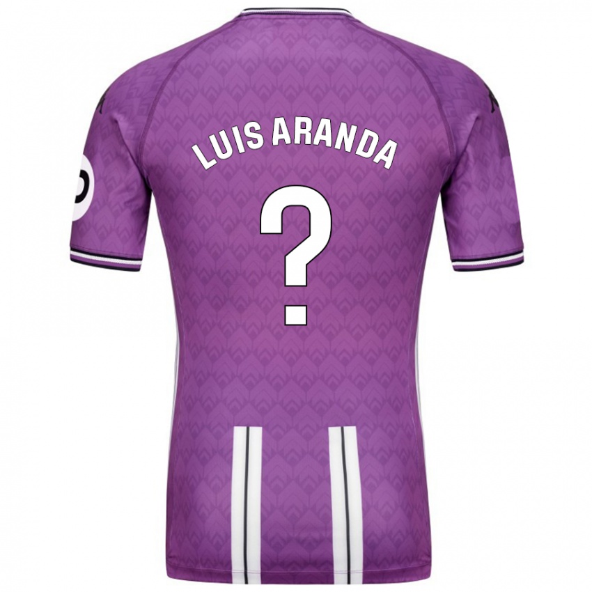 Gyermek José Luis Aranda #0 Lila Fehér Hazai Jersey 2024/25 Mez Póló Ing