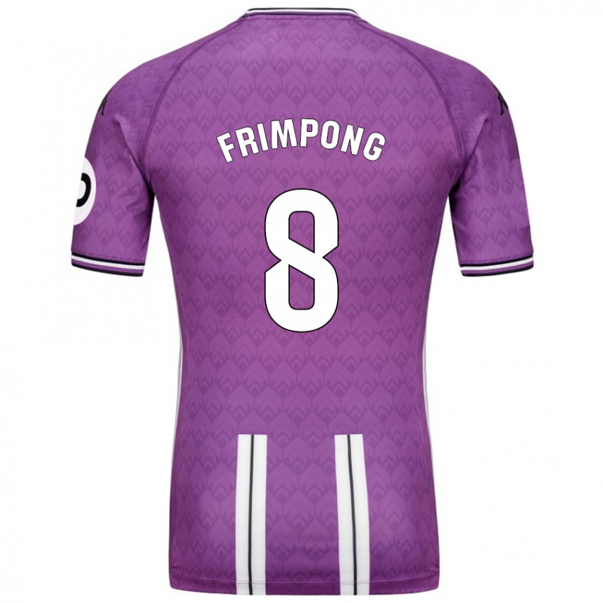 Gyermek Eugene Frimpong #8 Lila Fehér Hazai Jersey 2024/25 Mez Póló Ing