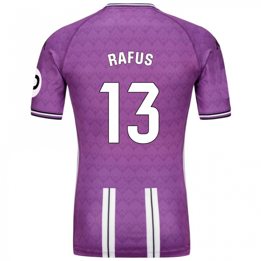 Gyermek Arnau Rafus #13 Lila Fehér Hazai Jersey 2024/25 Mez Póló Ing