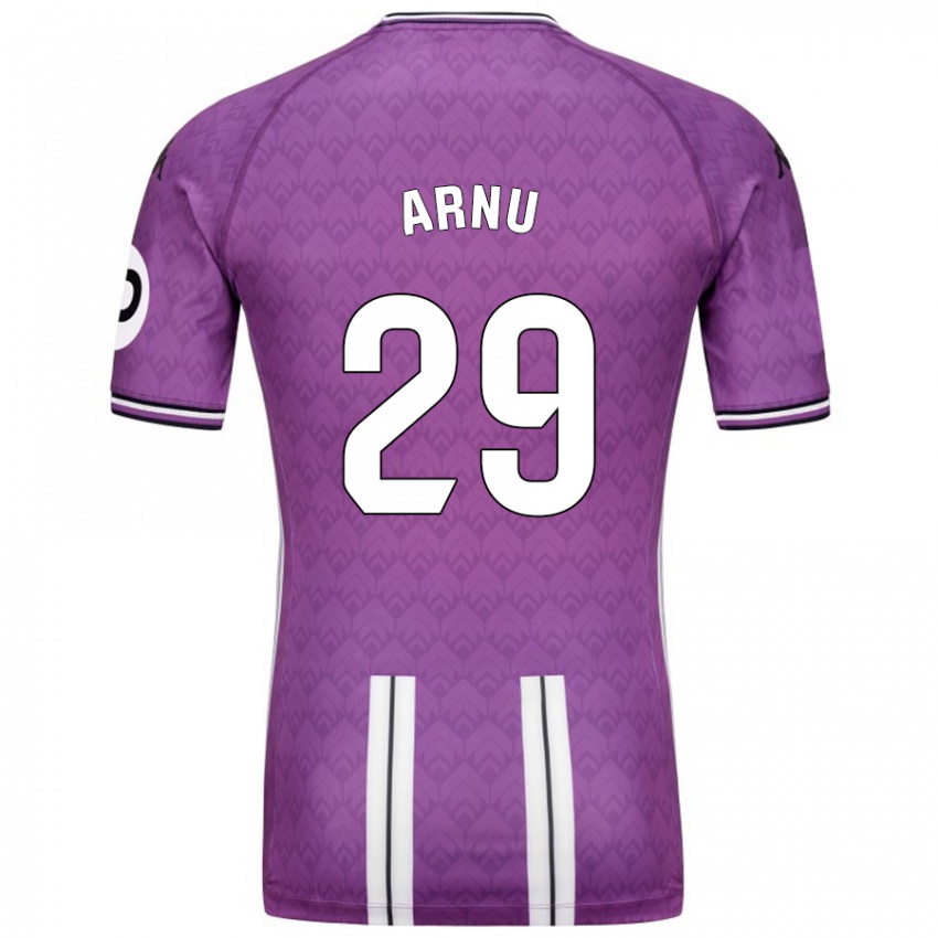 Gyermek Adrián Arnu #29 Lila Fehér Hazai Jersey 2024/25 Mez Póló Ing