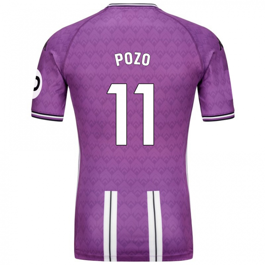 Gyermek Manuel Pozo #11 Lila Fehér Hazai Jersey 2024/25 Mez Póló Ing