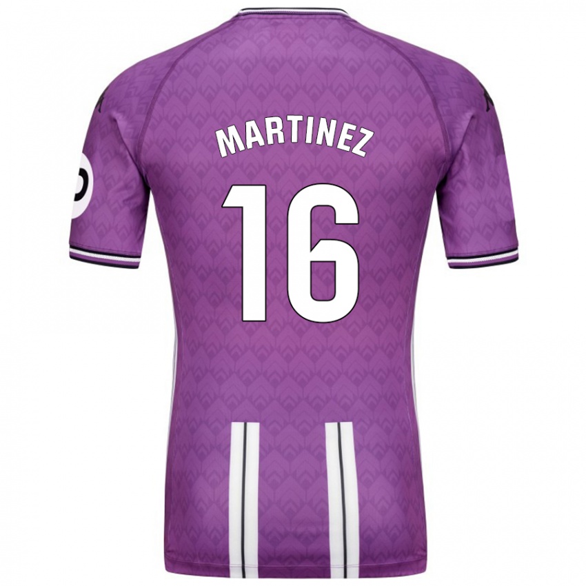 Gyermek Jesús Martínez #16 Lila Fehér Hazai Jersey 2024/25 Mez Póló Ing