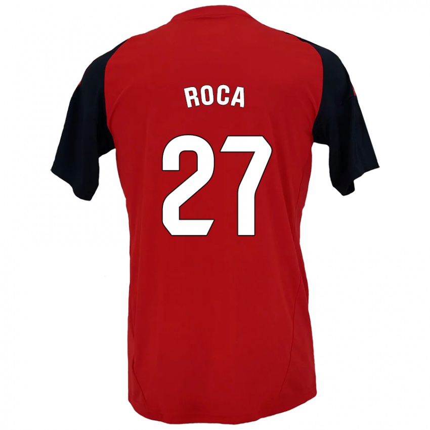 Gyermek Joel Roca #27 Piros Fekete Hazai Jersey 2024/25 Mez Póló Ing