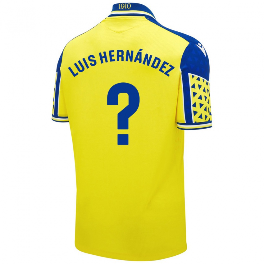 Gyermek Luis Hernández #0 Sárga Kék Hazai Jersey 2024/25 Mez Póló Ing