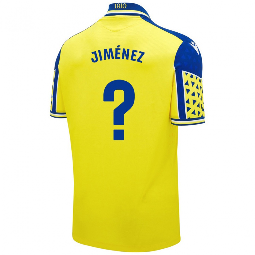 Gyermek Álvaro Jiménez #0 Sárga Kék Hazai Jersey 2024/25 Mez Póló Ing