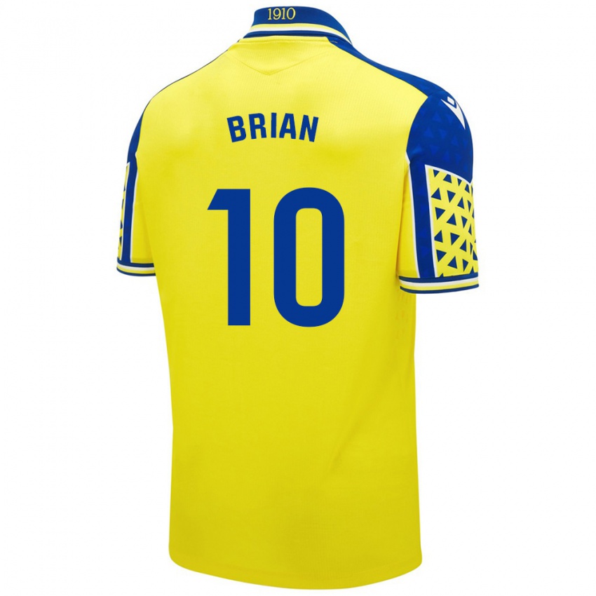 Gyermek Brian Ocampo #10 Sárga Kék Hazai Jersey 2024/25 Mez Póló Ing