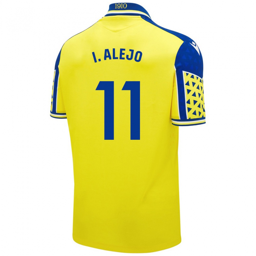 Gyermek Iván Alejo #11 Sárga Kék Hazai Jersey 2024/25 Mez Póló Ing