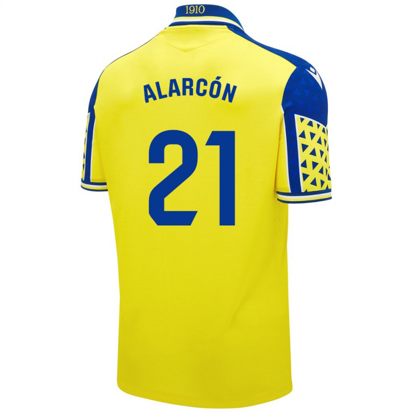 Gyermek Tomás Alarcón #21 Sárga Kék Hazai Jersey 2024/25 Mez Póló Ing