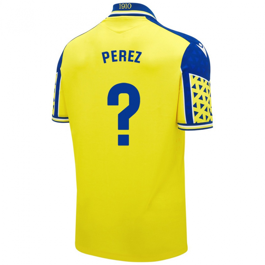 Gyermek Ángel Pérez #0 Sárga Kék Hazai Jersey 2024/25 Mez Póló Ing