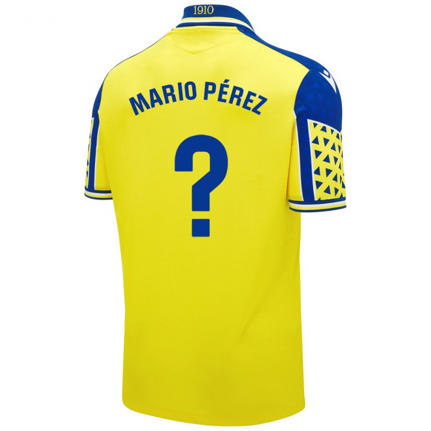 Gyermek Mario Pérez #0 Sárga Kék Hazai Jersey 2024/25 Mez Póló Ing