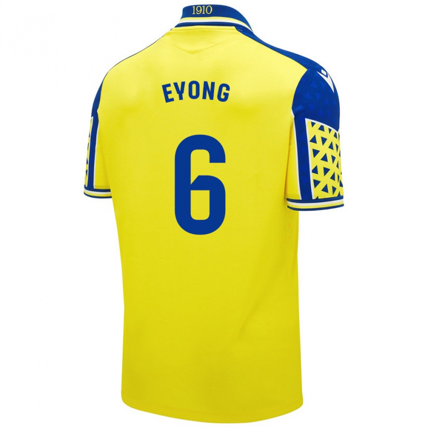 Gyermek Etta Eyong #6 Sárga Kék Hazai Jersey 2024/25 Mez Póló Ing