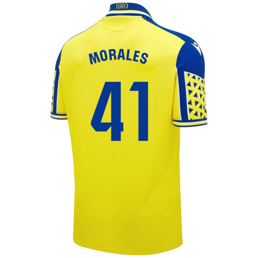 Gyermek Luis Morales #41 Sárga Kék Hazai Jersey 2024/25 Mez Póló Ing