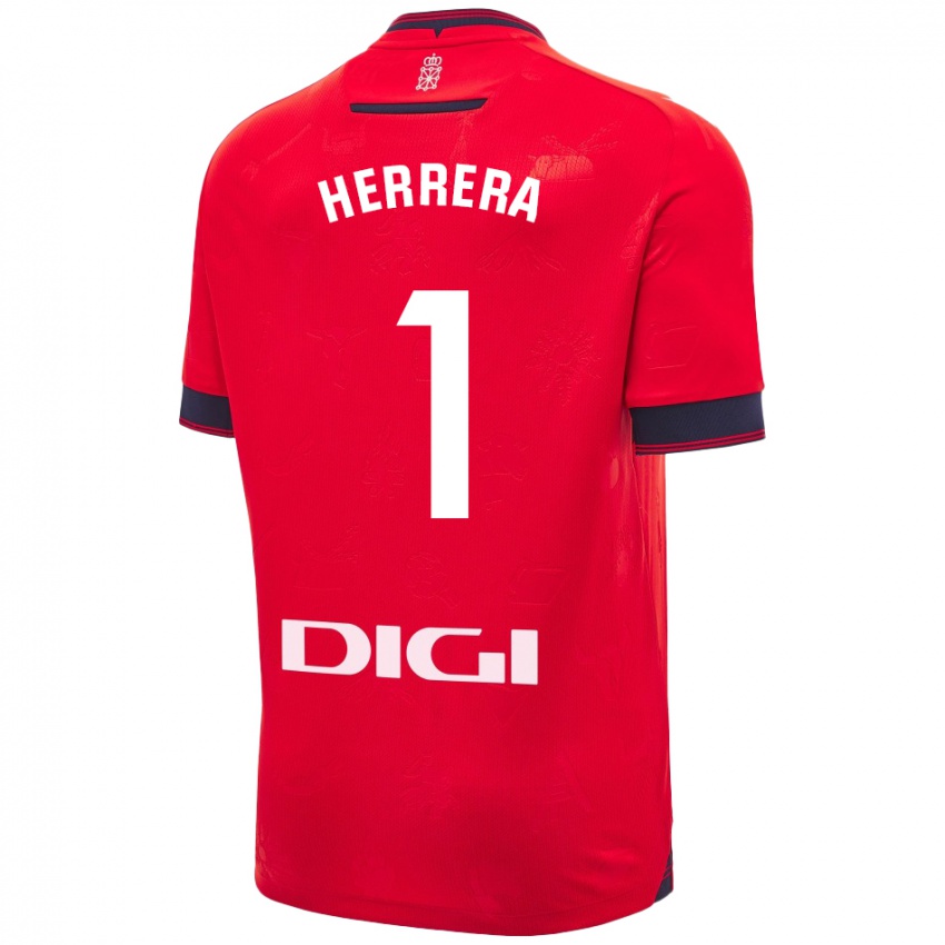 Gyermek Sergio Herrera #1 Piros Fehér Hazai Jersey 2024/25 Mez Póló Ing