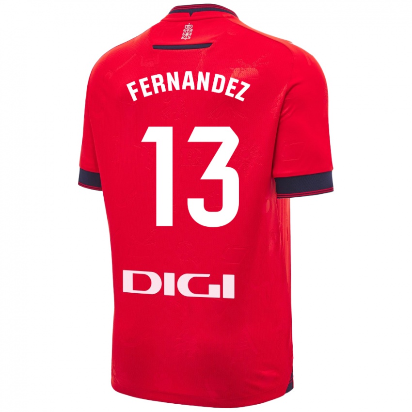 Gyermek Aitor Fernández #13 Piros Fehér Hazai Jersey 2024/25 Mez Póló Ing