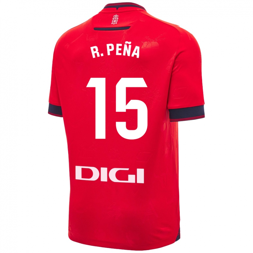 Gyermek Rubén Peña #15 Piros Fehér Hazai Jersey 2024/25 Mez Póló Ing