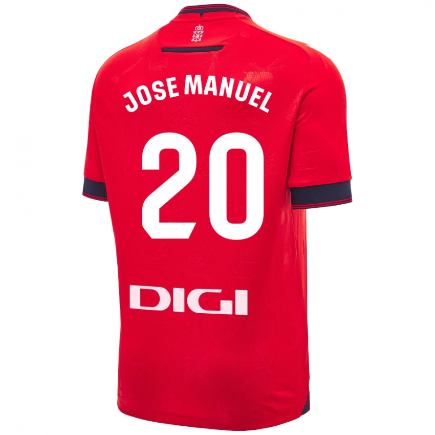 Gyermek José Manuel Arnáiz #20 Piros Fehér Hazai Jersey 2024/25 Mez Póló Ing