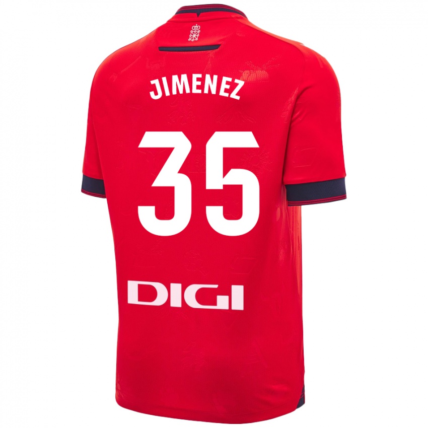 Gyermek Álex Jimenez #35 Piros Fehér Hazai Jersey 2024/25 Mez Póló Ing