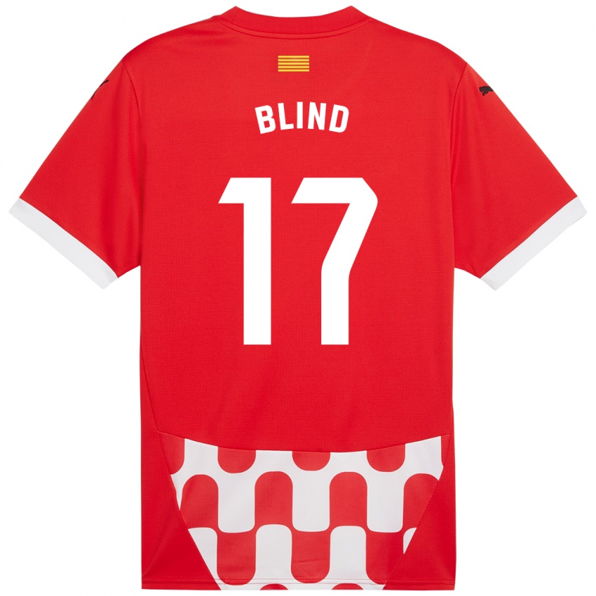 Gyermek Daley Blind #17 Piros Fehér Hazai Jersey 2024/25 Mez Póló Ing