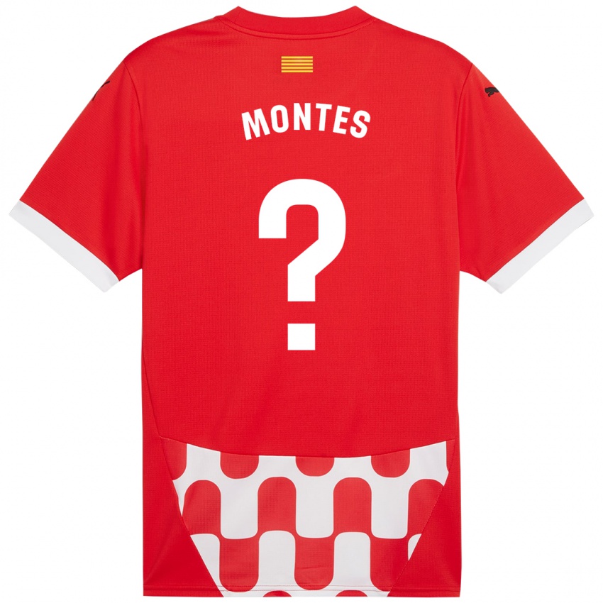 Gyermek Luis Montes #0 Piros Fehér Hazai Jersey 2024/25 Mez Póló Ing