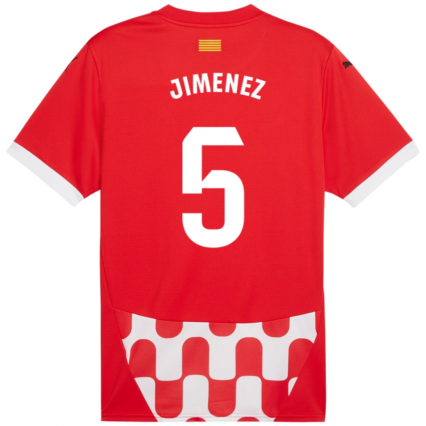 Gyermek Ángela Jiménez #5 Piros Fehér Hazai Jersey 2024/25 Mez Póló Ing