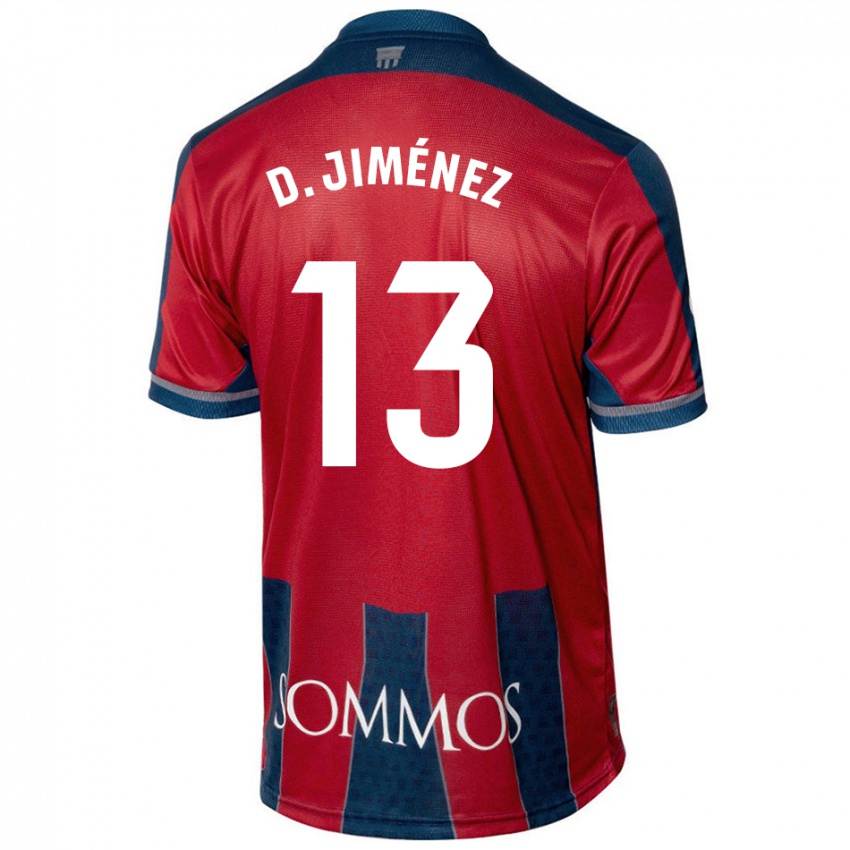 Gyermek Dani Jiménez #13 Piros Kék Hazai Jersey 2024/25 Mez Póló Ing