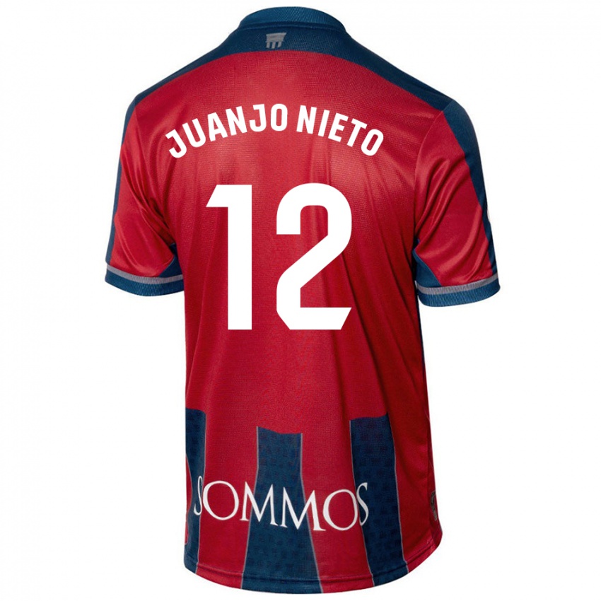 Gyermek Juanjo Nieto #12 Piros Kék Hazai Jersey 2024/25 Mez Póló Ing