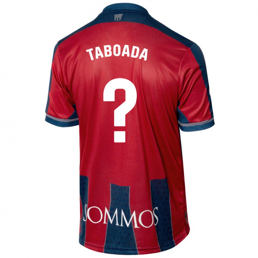 Gyermek Héctor Taboada #0 Piros Kék Hazai Jersey 2024/25 Mez Póló Ing