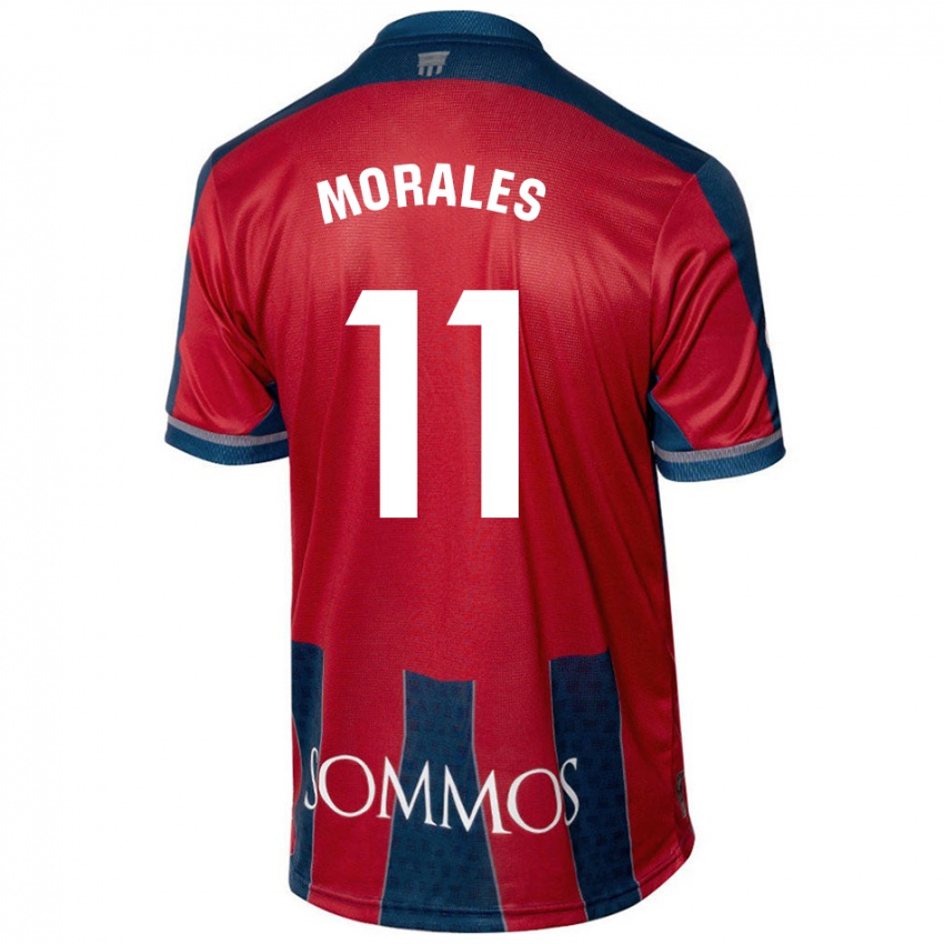 Gyermek Carolina Morales #11 Piros Kék Hazai Jersey 2024/25 Mez Póló Ing