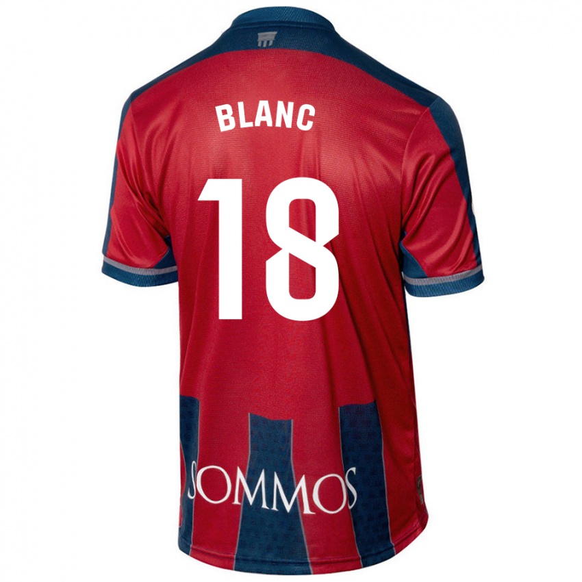 Gyermek Laia Blanc #18 Piros Kék Hazai Jersey 2024/25 Mez Póló Ing