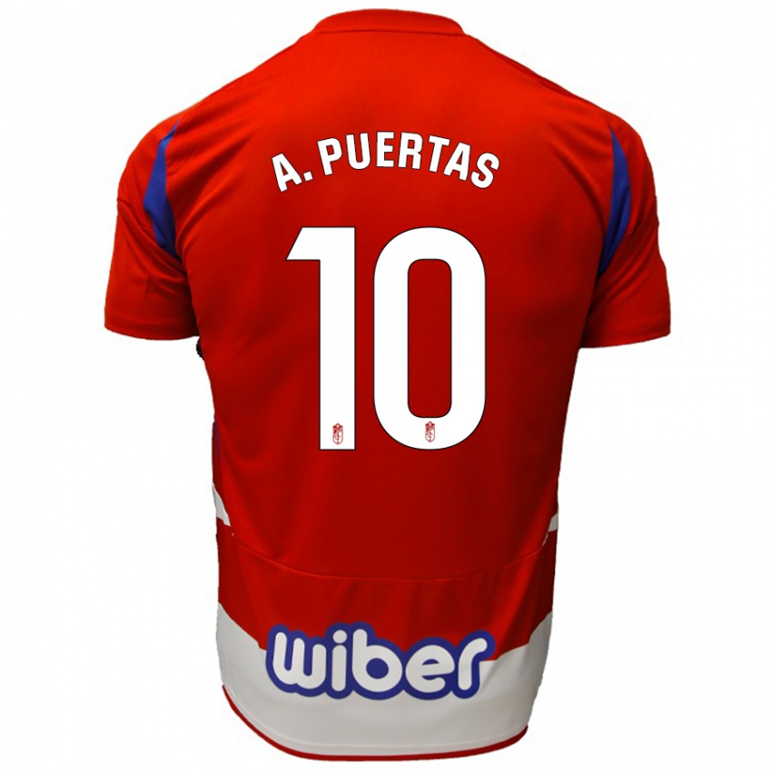 Gyermek Antonio Puertas #10 Piros Fehér Kék Hazai Jersey 2024/25 Mez Póló Ing