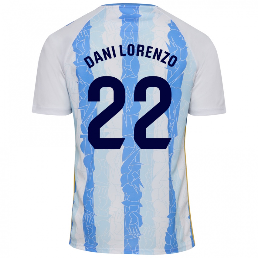 Gyermek Dani Lorenzo #22 Fehér Kék Hazai Jersey 2024/25 Mez Póló Ing