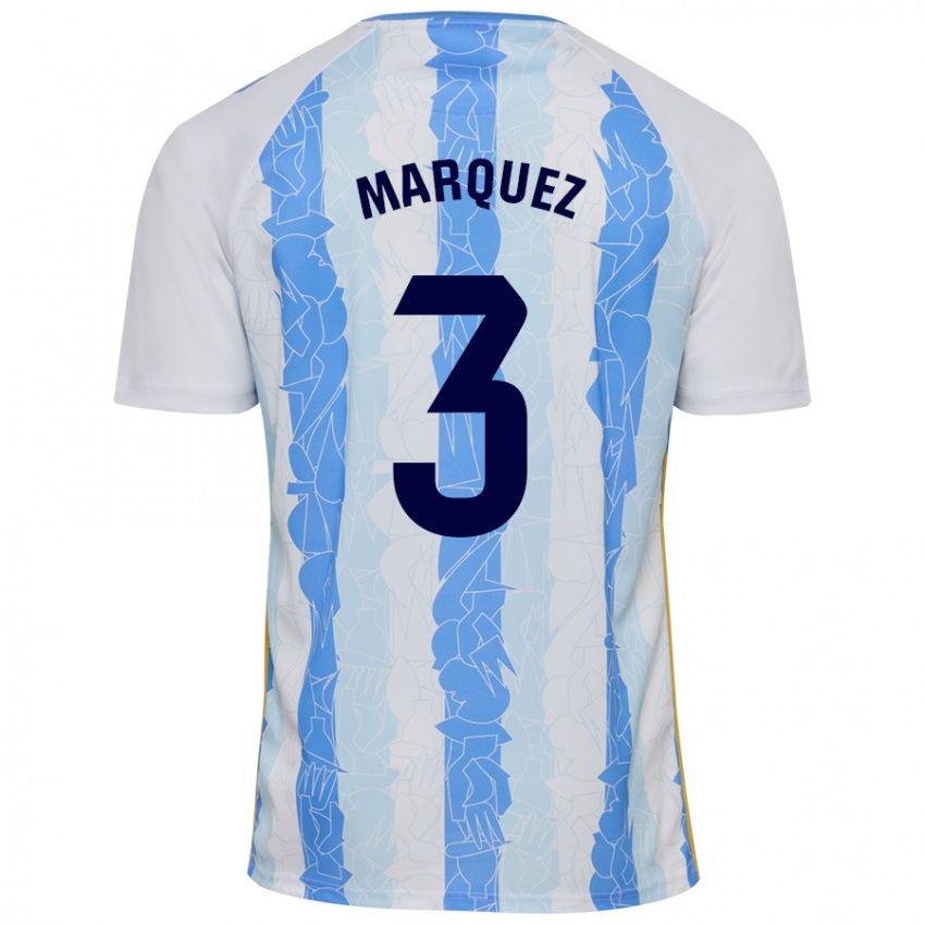 Gyermek David Márquez #3 Fehér Kék Hazai Jersey 2024/25 Mez Póló Ing