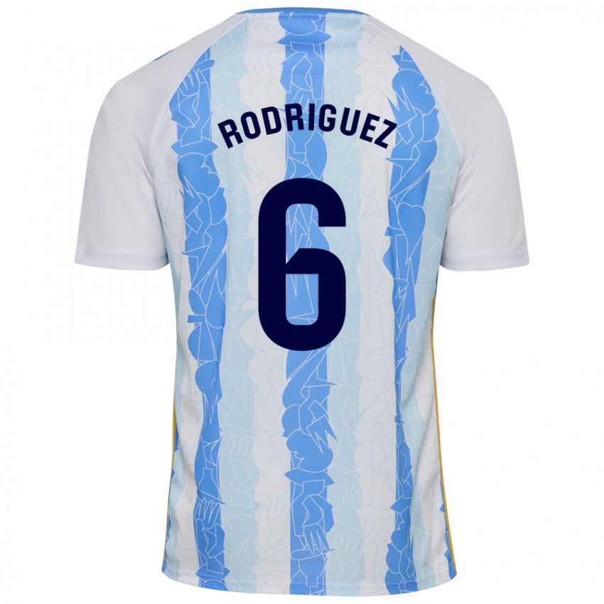 Gyermek Rafa Rodríguez #6 Fehér Kék Hazai Jersey 2024/25 Mez Póló Ing