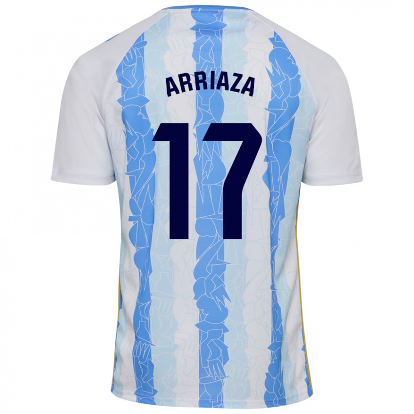 Gyermek Pablo Arriaza #17 Fehér Kék Hazai Jersey 2024/25 Mez Póló Ing