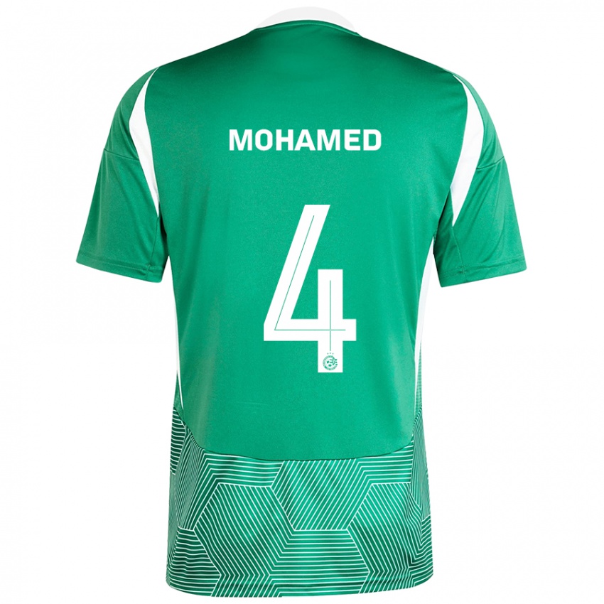 Gyermek Ali Mohamed #4 Zöld Fehér Hazai Jersey 2024/25 Mez Póló Ing