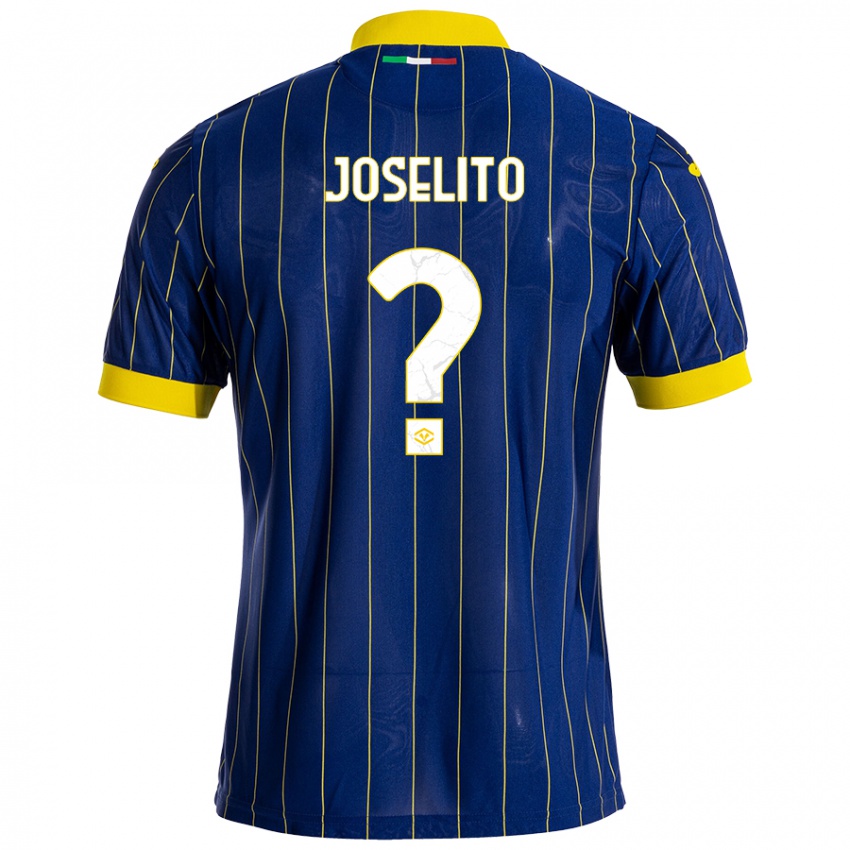 Gyermek Joselito #0 Kék Sárga Hazai Jersey 2024/25 Mez Póló Ing