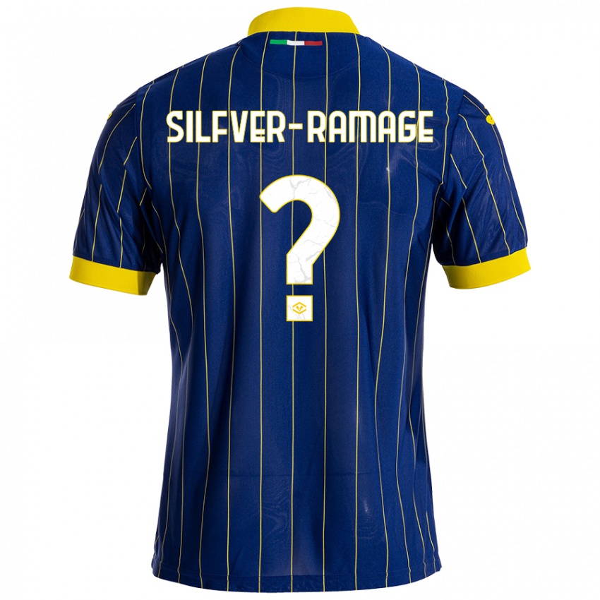 Gyermek William Silfver-Ramage #0 Kék Sárga Hazai Jersey 2024/25 Mez Póló Ing